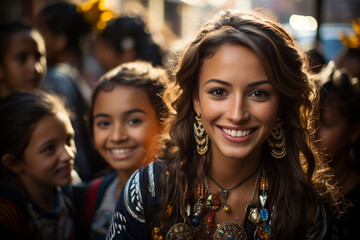 Obraz premium Cute girl with smile