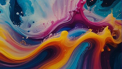 abstract colorfull splash ink liquid background
