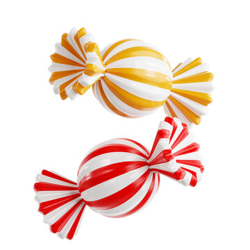 PNG 3D Wrapped Candy icon isolated on a white background