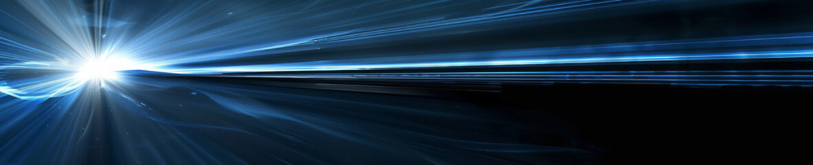 Obraz premium Minimalist and Modern Design Concept with Blue Light Rays