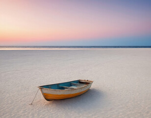 Fototapeta premium old abandoned boat at the beach