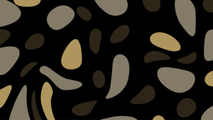 ドット柄を歪めて描いた黒のおしゃれな背景用イラスト