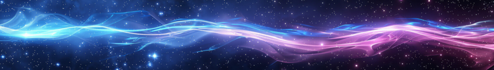 Obraz premium Cosmic Wave in Shades of Blue and Pink Against Starry Background