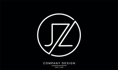 JZ, ZJ Abstract Letters Logo Monogram Design Font Icon Vector Symbol