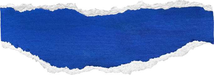 Blue & White Torn Paper Piece