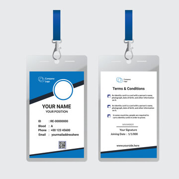 Simple and Clean Employee ID Card Design 