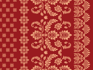 ikat ethnic seamless pattern in tribal. Beautiful fabric Indian style. Design for background, wallpaper, illustration, fabric, clothing, carpet, textile, batik, embroidery.