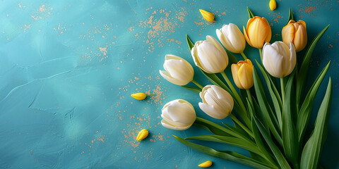A banner for the Mother's Day card with beautiful flower