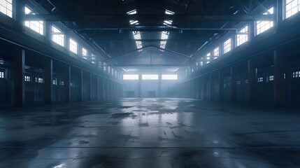Empty factory warehouse