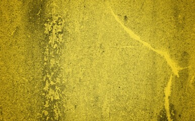 yellow wall theme background, Horror midnight view background of blank spooky vibrant bright mustard yellow grunge spider web or cobweb on halloween theme textured rustic scratched wallpaper
