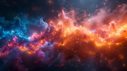 Obraz premium abstract concept using a 3D-rendered, colored lightning strike that symbolizes the electrifying speed and efficiency of our latest digital service 