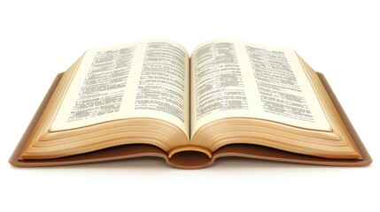 Obraz premium Discovering Worlds: An Open Book Unveiling Secrets on a Blank Canvas