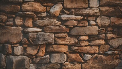 Rustic stone wall texture in warm earthy tones, background