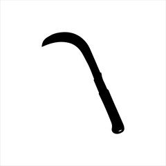 Sickle silhouette icon vector illustration isolated on white background