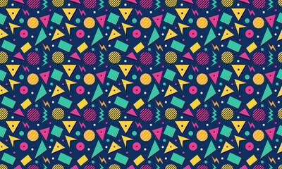 Memphis Design Seamless Pattern Wallpaper Background