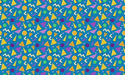 Memphis Design Seamless Pattern Wallpaper Background