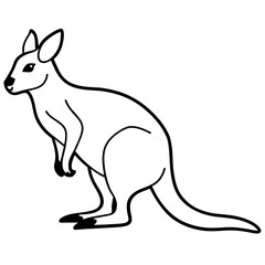 wallaby silhouette vector illustration