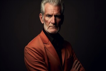 portrait of cool mature man looking in camera