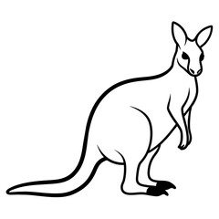 wallaby silhouette vector illustration