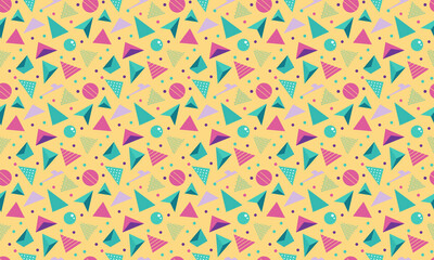 Memphis Design Seamless Pattern Wallpaper Background