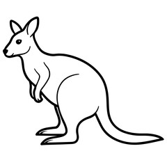 wallaby silhouette vector illustration