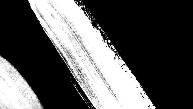 Brush transition animation for rough video transitions and street style animation for streets. Brush animation, brush strokes black and white