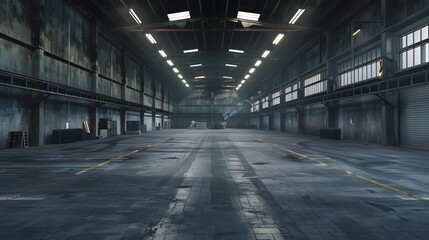 Empty factory warehouse
