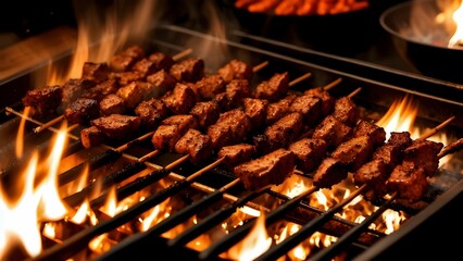 scenic view of Barbeque-cooked food in a restaurant