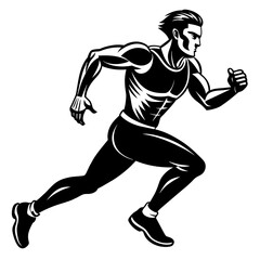 Fototapeta na wymiar Vector illustration of running man 