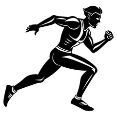 Vector illustration of running man 