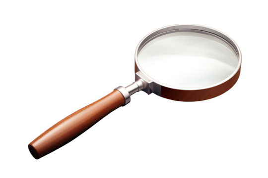 magnifying glass isolated on white