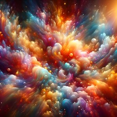 An Abstract Journey Chromatic Nebula  A Symphony of Colorful Smoke