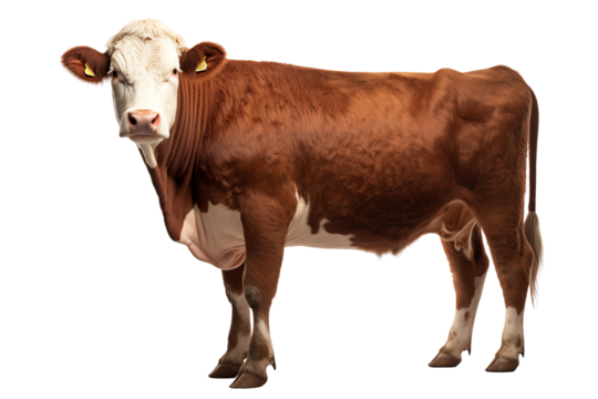 cow isolated on white