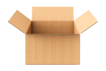 cardboard box isolated on white