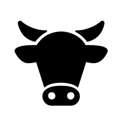 black illustration of a cow 