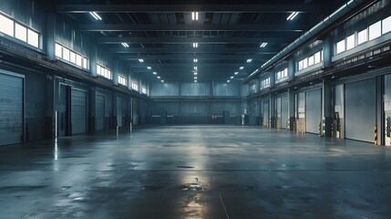 Empty factory warehouse