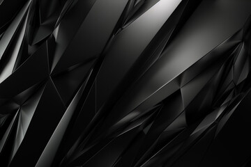 Abstract background, black metallic shards coming out of a surface, bends and lighting making a design, monitor 3:2
