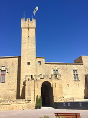 le Chateau de L Emperi in Salon de Provence, France  under clear blue sky