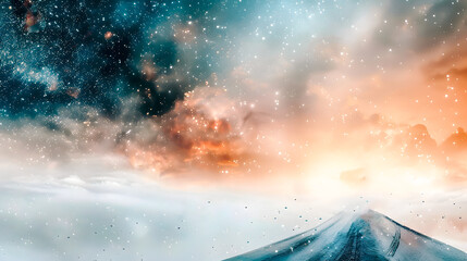 Naklejka premium Chemin vers le ciel