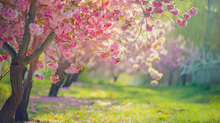 A beautiful picture of Pink flower tree, blooming tree in spring