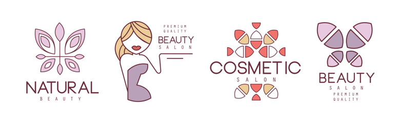 Beauty Salon and Studio Logo Design Vector Set