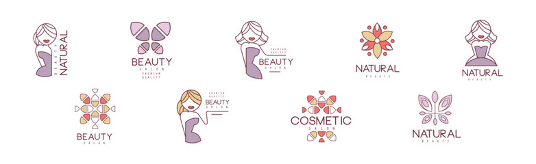 Beauty Salon and Studio Logo Design Vector Set