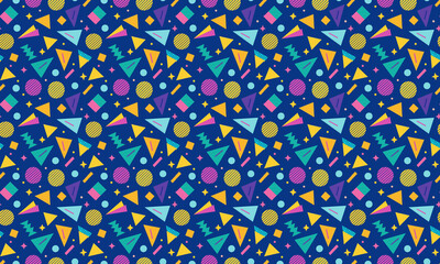 Memphis Design Seamless Pattern Wallpaper Background