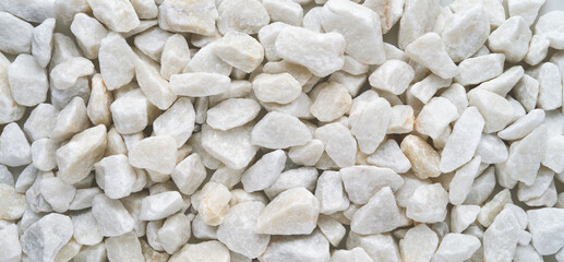 White marble pebbles texture, marble chips for landscaping pebbles samples