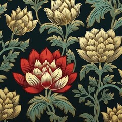 decorative illustrated floral pattern