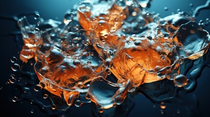 orange water splash