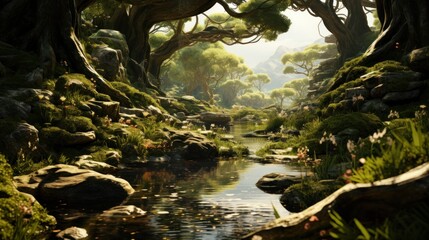 Fototapeta premium stream in the forest