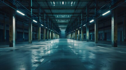 Empty factory warehouse