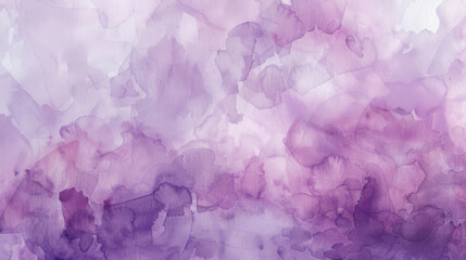 Fototapeta premium Fantasy smooth light violet shades on watercolor paper textured illustration for grunge design, vintage card, templates. Pastel ink colors, wet effect, hand drawn canvas, watercolor background