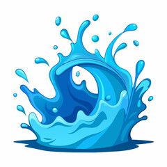 Freshwater splash vector illustration